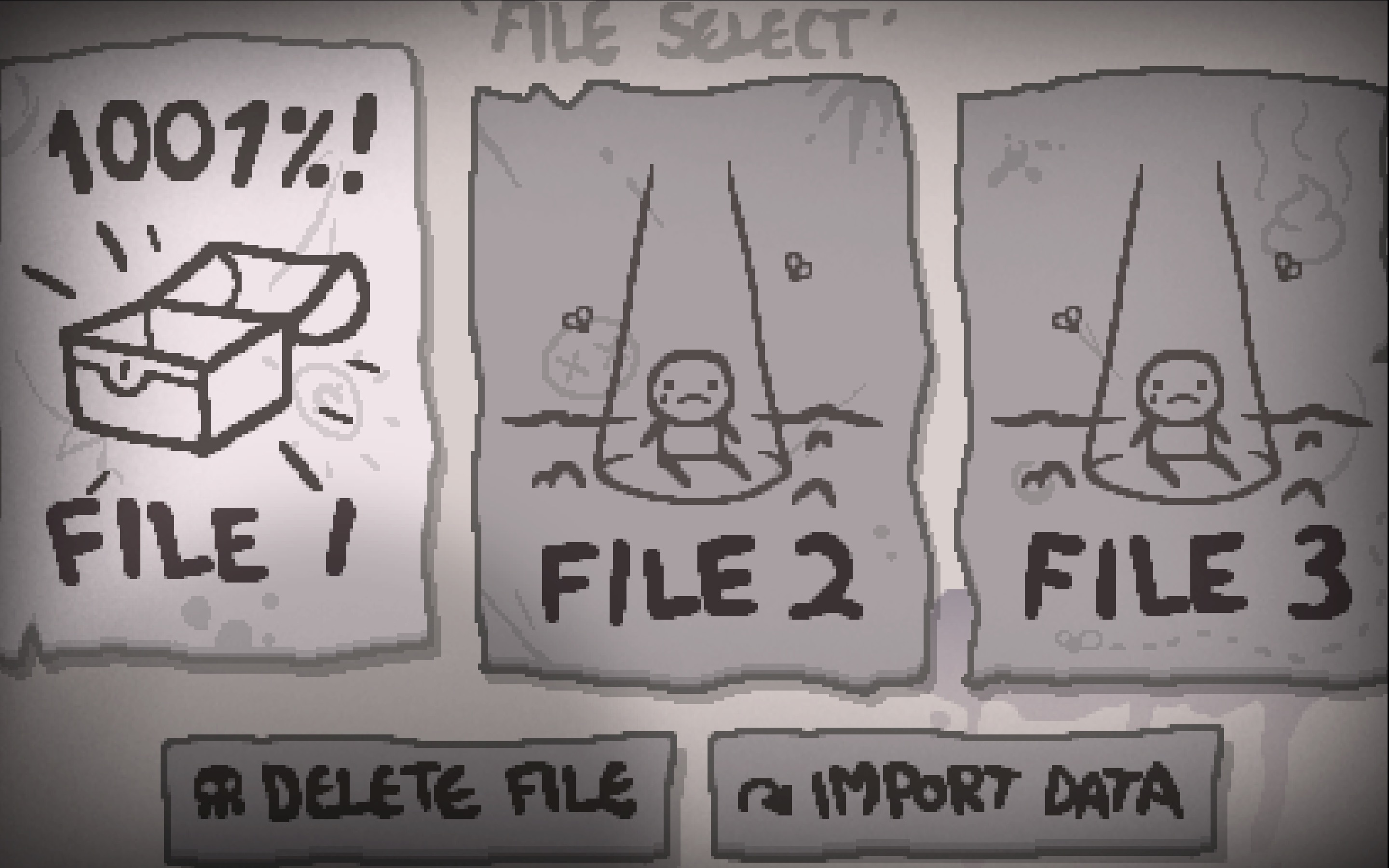 Menu selection in <em>The Binding of Isaac: Afterbirth</em>
