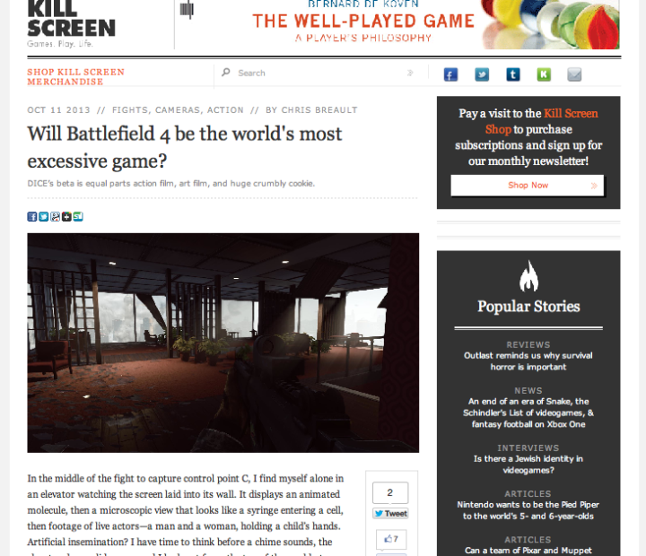 Kill Screen Battlefield 4 Breault